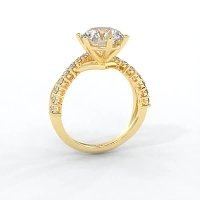 Jana 6 Claws and Double Band with Diamonds
