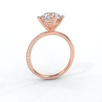 Ariel with 4 Claws with Swirled Diamonds on Band