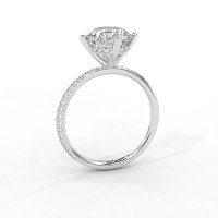 Ariel with 4 Claws with Swirled Diamonds on Band