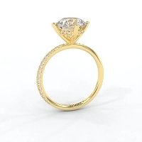 Ariel with 4 Claws with Swirled Diamonds on Band
