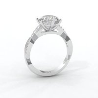 Jana 6 Claws with Diamonds on Half Band