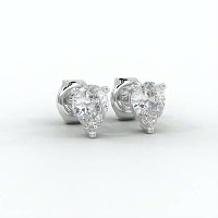 Earrings with 2 Lab Grown IGI Diamonds 1.05ct Total Weight