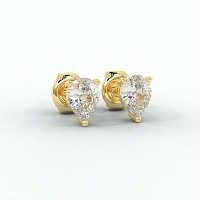 Earrings with 2 Lab Grown IGI Diamonds 1.07ct Total Weight