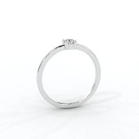 Stacker Ring with Single Diamond 0.1cts