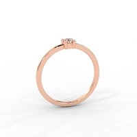 Stacker Ring with Single Diamond 0.1cts