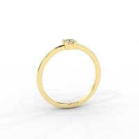 Stacker Ring with Single Diamond 0.1cts