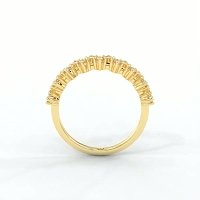 Cluster Claw Stacker Wedding Ring with Natural Diamonds 0.22ct Total Weight
