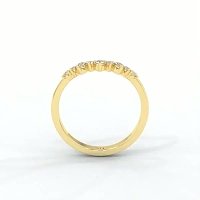 Cluster Crown Stacker Wedding Ring with Natural Diamonds 0.17ct Total Weight