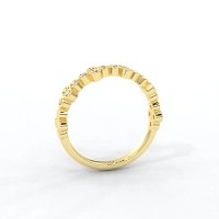 Stacker Ring with Crossed Bezels