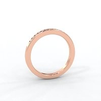 Stacker Ring with Diamonds in Channel