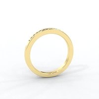 Stacker Ring with Diamonds in Channel