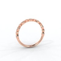 Marquise and Round Shaped Bezel Stacker Ring
