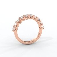 Stacker Ring with U-shaped Prong Setting