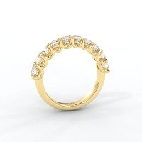 Stacker Ring with U-shaped Prong Setting