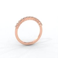 Stacker Ring with Shared Claws Diamonds of 0.24cts