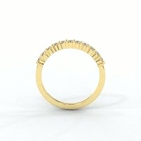 Stacker Shared Claw Wedding Ring with Natural Diamonds 0.24ct Total Weight