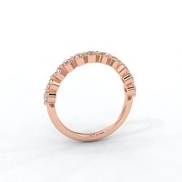 Stacker Ring with Shared Claws Diamonds of 0.50cts