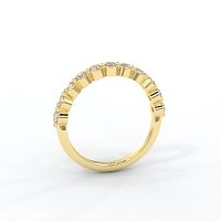 Stacker Ring with Shared Claws Diamonds of 0.50cts