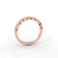 Stacker Ring with Milgrain on Pear and Round Shaped Bezels