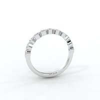 Stacker Ring with Milgrain on Pear and Round Shaped Bezels