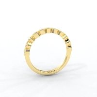 Stacker Ring with Milgrain on Pear and Round Shaped Bezels