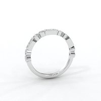 Stacker Ring with Milgrain on Oval and Round Shaped Bezels
