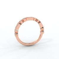 Stacker Ring with Milgrain on Oval and Round Shaped Bezels