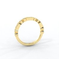 Stacker Ring with Milgrain on Oval and Round Shaped Bezels