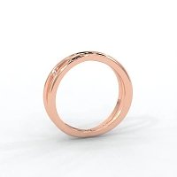 Plain Cross-Over Stacker Ring with Single Diamond