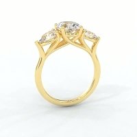 Dalia 3 Stones Pear