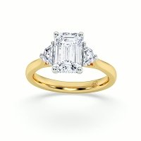 3 Stones Engagement Ring with IGI LG Diamonds 2.58ct Total Weight