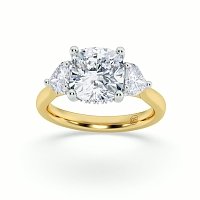 3 Stones Engagement Ring with LG Diamonds 3.59ct Total Weight