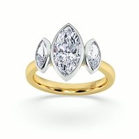 3 Stones Engagement Ring with IGI LG Diamonds 2.16ct Total Weight