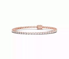 Tennis Bracelet with Horizontal Oval Lab Grown Diamonds 4cts Total Weight