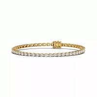 Tennis Bracelet with Horizontal Oval Lab Grown Diamonds 4cts Total Weight