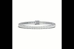 Tennis Bracelet with Vertical Oval Lab Grown Diamonds 5cts Total Weight