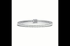 Tennis Bracelet with Vertical Oval Lab Grown Diamonds 6cts Total Weight