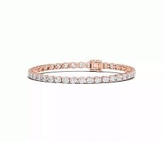 Tennis Bracelet with Horizontal Oval Lab Grown Diamonds 6cts Total Weight